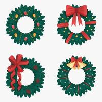 Collection of Christmas wreaths with decorations