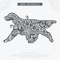 vector de mandala de perro. elementos decorativos vintage. patrón oriental, ilustración vectorial.