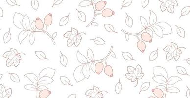 White background with many autumn foliage - Vector