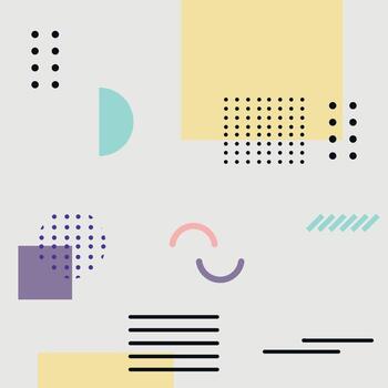 Abstract background with different geometric shapes - illustration vector