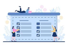 Planning Schedule or Time Management with Calendar Business Meeting, Activities and Events Organizing Process Office Working. Background Vector Illustration