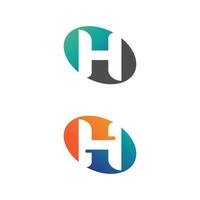 H font and letter design logo alphabet vector sign identity