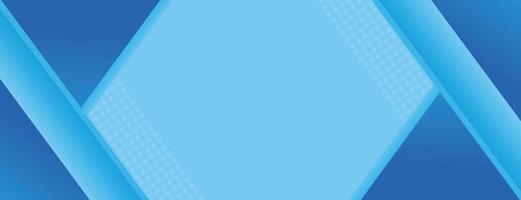 Presentation Banner With Blue Geometric Shape vector