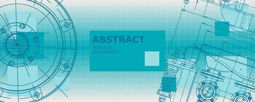 Abstract background concept mechanical engineering drawing. Engineering wallpaper vector