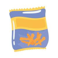 bag of snack icon vector