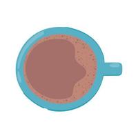 top view coffee cup vector