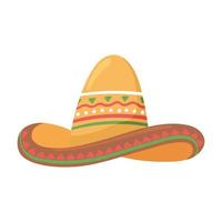 sombrero mexicano de colores vector