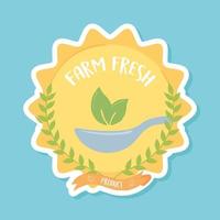 farm fresh badge vector