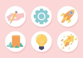 progress success icon set vector