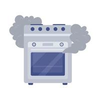 damaged oven smoke vector