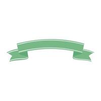 green ribbon decoration vector