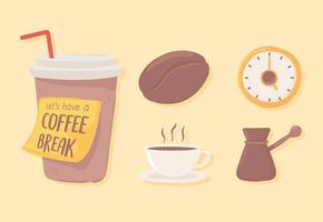 icons coffee break vector