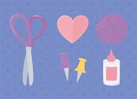 set of craft and diy vector