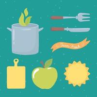 fresh produce organic vector