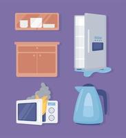 home appliances objects vector