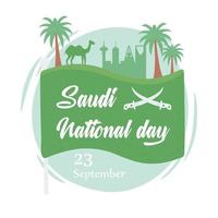 national day in arabia saudi vector