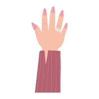 female hand up vector