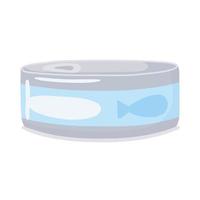 can of tuna food vector