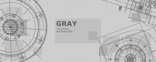 Abstract background concept mechanical engineering drawing. Engineering wallpaper vector