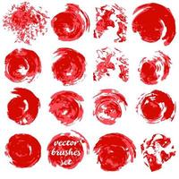 Collection of paint, ink brush strokes, brushes, blots vector