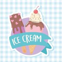 banner de helado vector