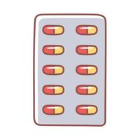 pills in blister pack vector