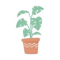 houseplant interior decoration vector