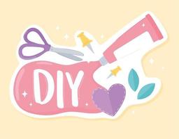 DIY word and tools vector
