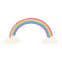 rainbow clouds sky vector