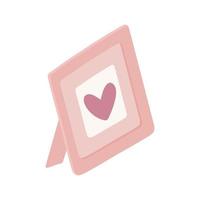 heart in picture frame vector