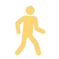 pictogram walk avatar vector