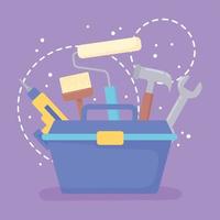 toolbox and tools vector