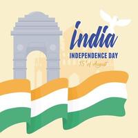 india independence invitation vector