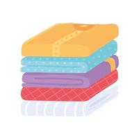 towels and clothing folded vector