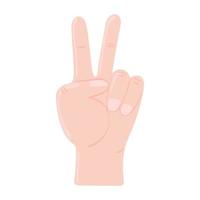 hand doing sign peace vector