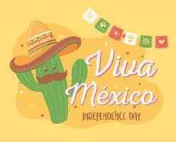 viva mexico independence day vector