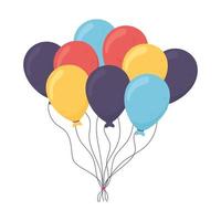 bunch balloons celebration vector