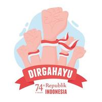 17 de agosto independencia de indonesia vector