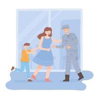 veteran at home vector