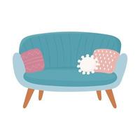 sofa with cushion vector