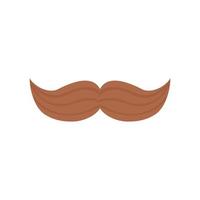 brown moustache icon vector