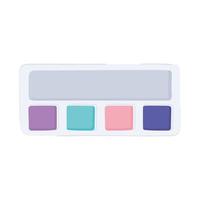 watercolor palette creativity vector