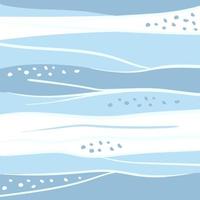 Fondo de nieve abstracta de invierno con formas fluidas y doodle. ilustración vectorial plana para portadas, postales y redes sociales. vector