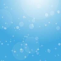 Color abstract background of blue sky with bokeh and stars. Simple flat vector illustration.