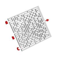 Abstact labyrinth. Game for kids. Puzzle for children. Maze conundrum. Vector illustration