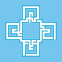 Abstact labyrinth. Game for kids. Puzzle for children. Maze conundrum. Color vector illustration.