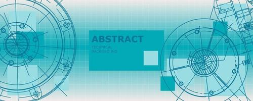 Abstract background concept mechanical engineering drawing. Engineering wallpaper vector