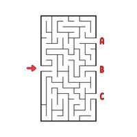 Abstact labyrinth. Game for kids. Puzzle for children. Maze conundrum. Vector illustration