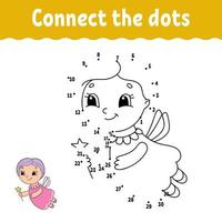 Dot to dot. Draw a line. Handwriting practice. Learning numbers for kids. Education developing worksheet. Activity page. Game for toddler and preschoolers. Isolated vector illustration. Cartoon style.