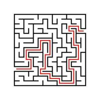 Abstact labyrinth. Game for kids. Puzzle for children. Maze conundrum. Vector illustration